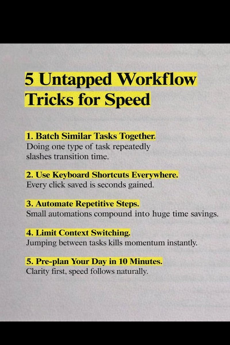 AspirantsBooks's tweet photo. 5 untapped workflow tricks for speed
#contet #workflow #viral #reach https://t.co/WJyxFwWt0h