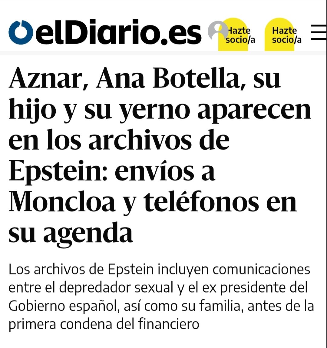 Iratxotravesa's tweet image. ¿Os acordáis las semanas en las que se llenaron programas y portadas con la cuenta falsa en granadinas de Pablo Iglesias?, pues ahora que Aznar, yerno, mujer e hijo aparecen en los informes desclasificados de Einstein el pedófilo, no ocupan portadas y esos mismos medios callan.