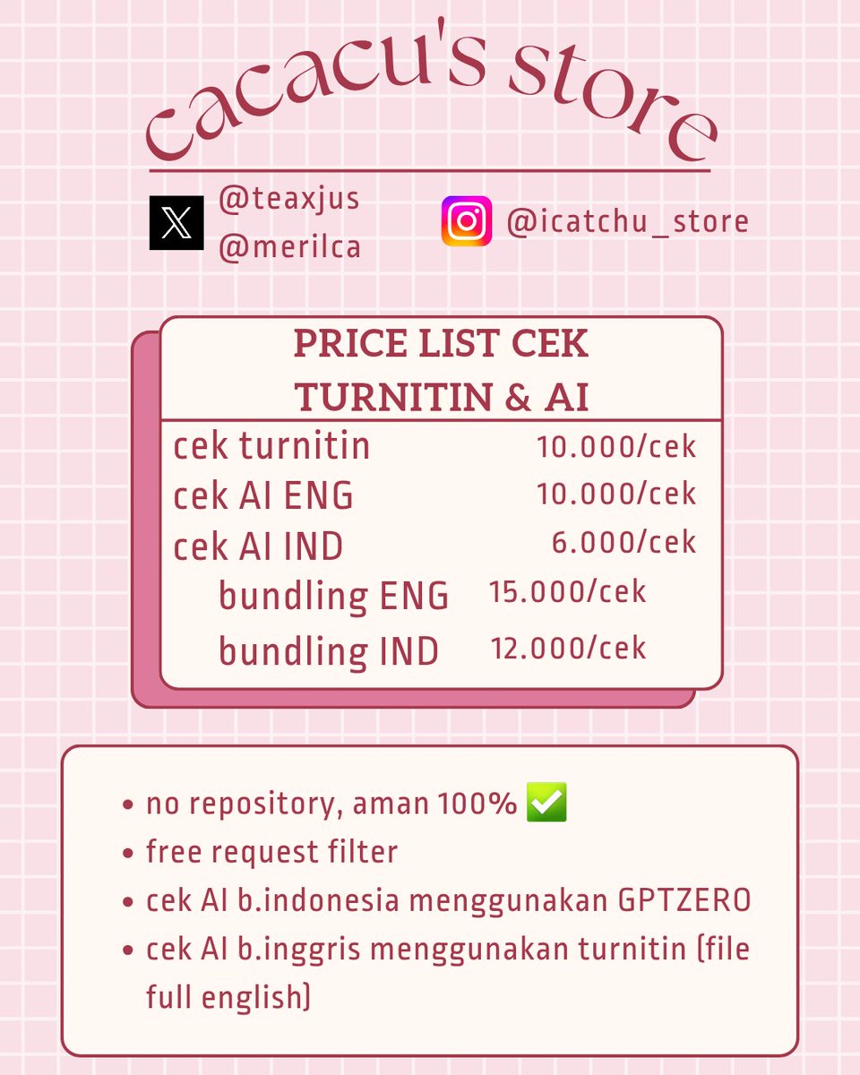 cacu|order by wa/tele! tweet media