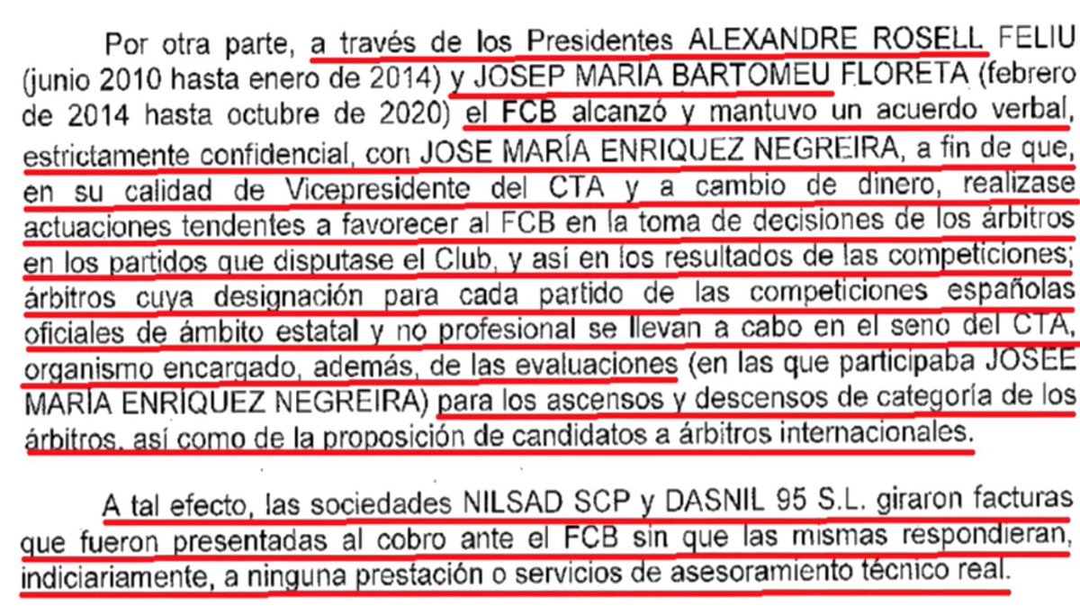 barcagatex's tweet image. 1/2/2026

Tengo el deber moral de recordar que el FC Barcelona sobornó durante (al menos) 17 años al vicepresidente de los árbitros. Con 2 años sin recibir penaltis y un saldo arbitral escandaloso, vivieron la mejor época de su historia. 

Siguen sin ser sancionados.

Saludos