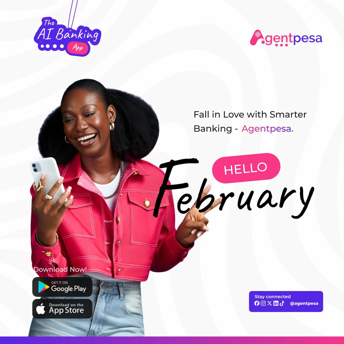 agentpesa's tweet photo. New month. New mindset. New way to bank. โจ
Say hello to February and start your journey toward smarter financial habits with Agentpesa.
As The AI Banking App, let's make this your best financial month yet.
Download Agentpesa now to get started!
#Agentpesa #aibankingapp https://t.co/DKaXzeEFNV