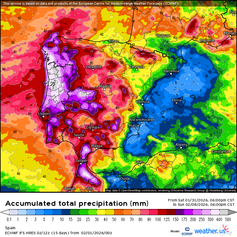 Esta próxima semana seguiremos con paso de borrascas atlánticas.
Acumulados de precipitación importantes en el oeste y sur peninsular, así como cara sur de sistemas montañosos.
Atención a los ríos ya que podrán darse crecidas importantes en algunos puntos.