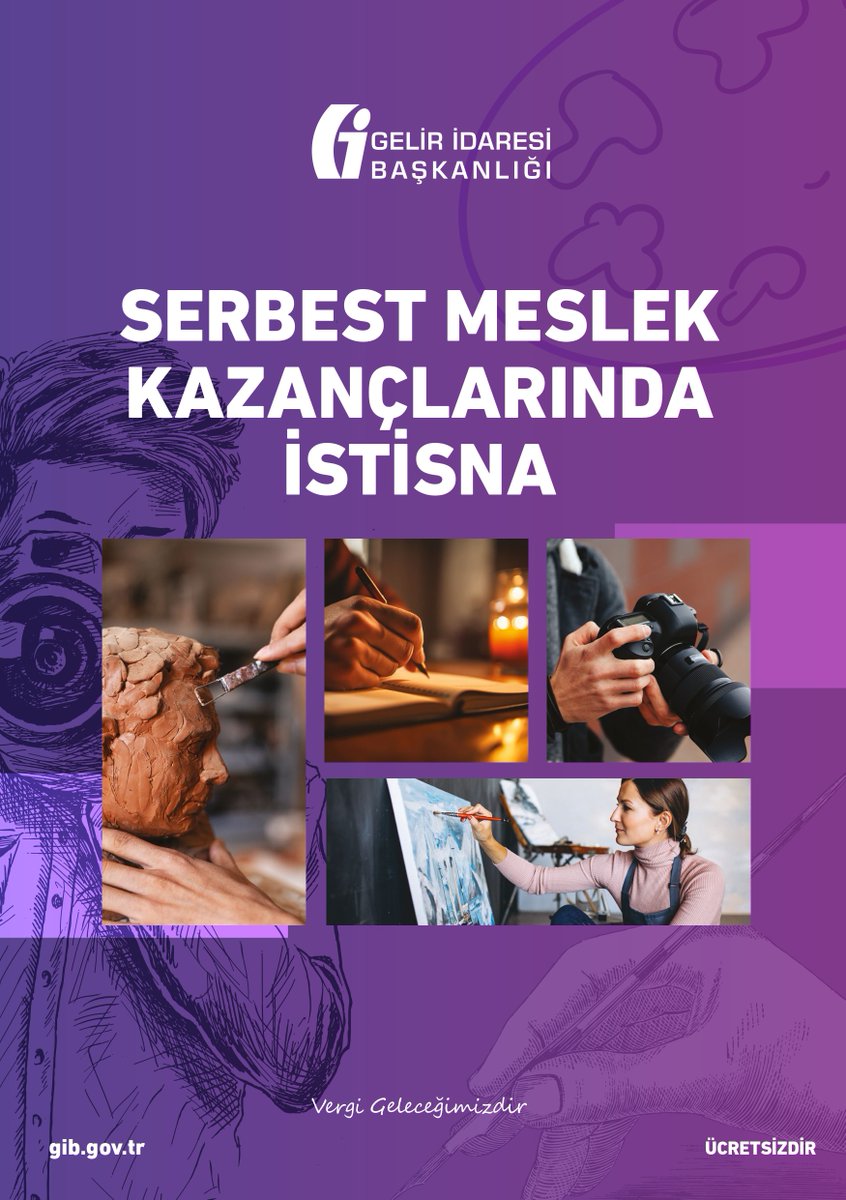 Gelir İdaresi Başkanlığı tarafından Kasım 2025'te yayınlanmış "Serbest Meslek Kazançlarında İstisna" rehberi.

cdn.gib.gov.tr/api/gibportal-…