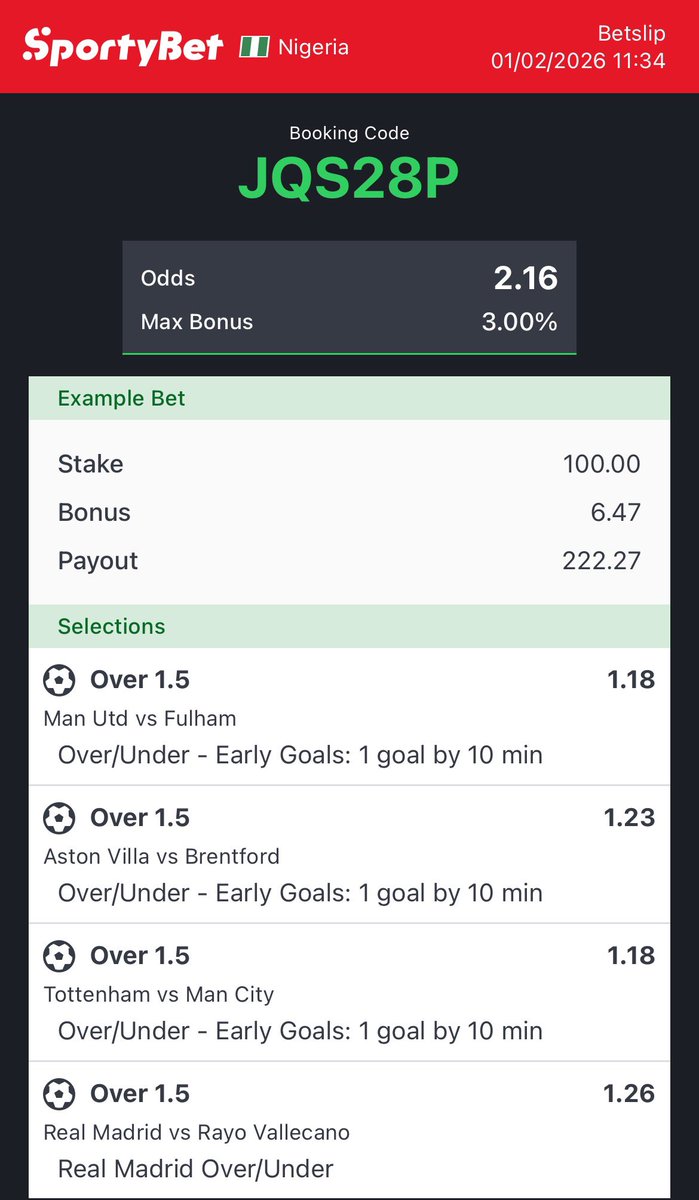 BetLaneOfficial's tweet photo. 100 odds 🤝🤝🤝🤝🤝VUBUGQ
20 odds edit 🤝🤝🤝🤝LUZATK
Bet of the day 🤝🤝🤝JQS28P

Everyday is a boom day on the channel, 💯% free tips
https://t.co/SpatMt2lJv https://t.co/nmjVKIRkiN