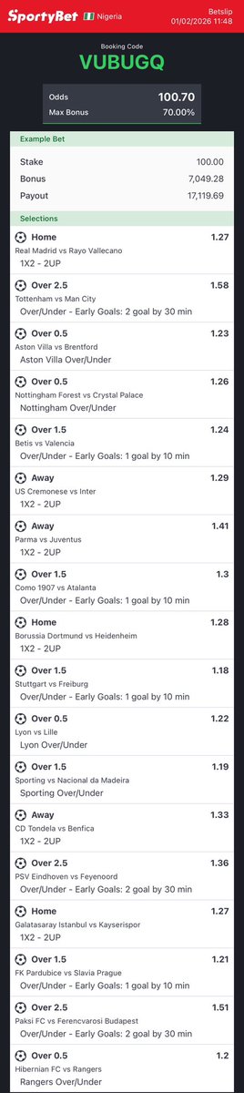 BetLaneOfficial's tweet photo. 100 odds 🤝🤝🤝🤝🤝VUBUGQ
20 odds edit 🤝🤝🤝🤝LUZATK
Bet of the day 🤝🤝🤝JQS28P

Everyday is a boom day on the channel, 💯% free tips
https://t.co/SpatMt2lJv https://t.co/nmjVKIRkiN