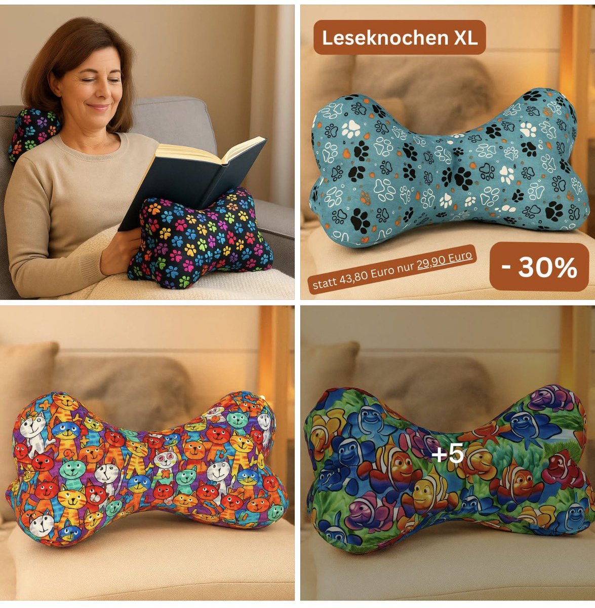 Endlich ein Kissen, das richtig stützt.

Zu kurz. Zu weich. Zu wenig Halt? Der Leseknochen XL stützt Nacken, Schultern und Rücken gleichzeitig – beim Lesen, Fernsehen oder Entspannen. Er passt sich deiner Haltung an, statt dich in eine Form zu zwingen.

👉 Mehr Halt. Mehr