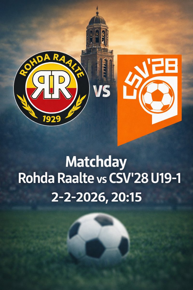 Morgen mogen we weer. Een mooie pot tegen Rohda Raalte U19.