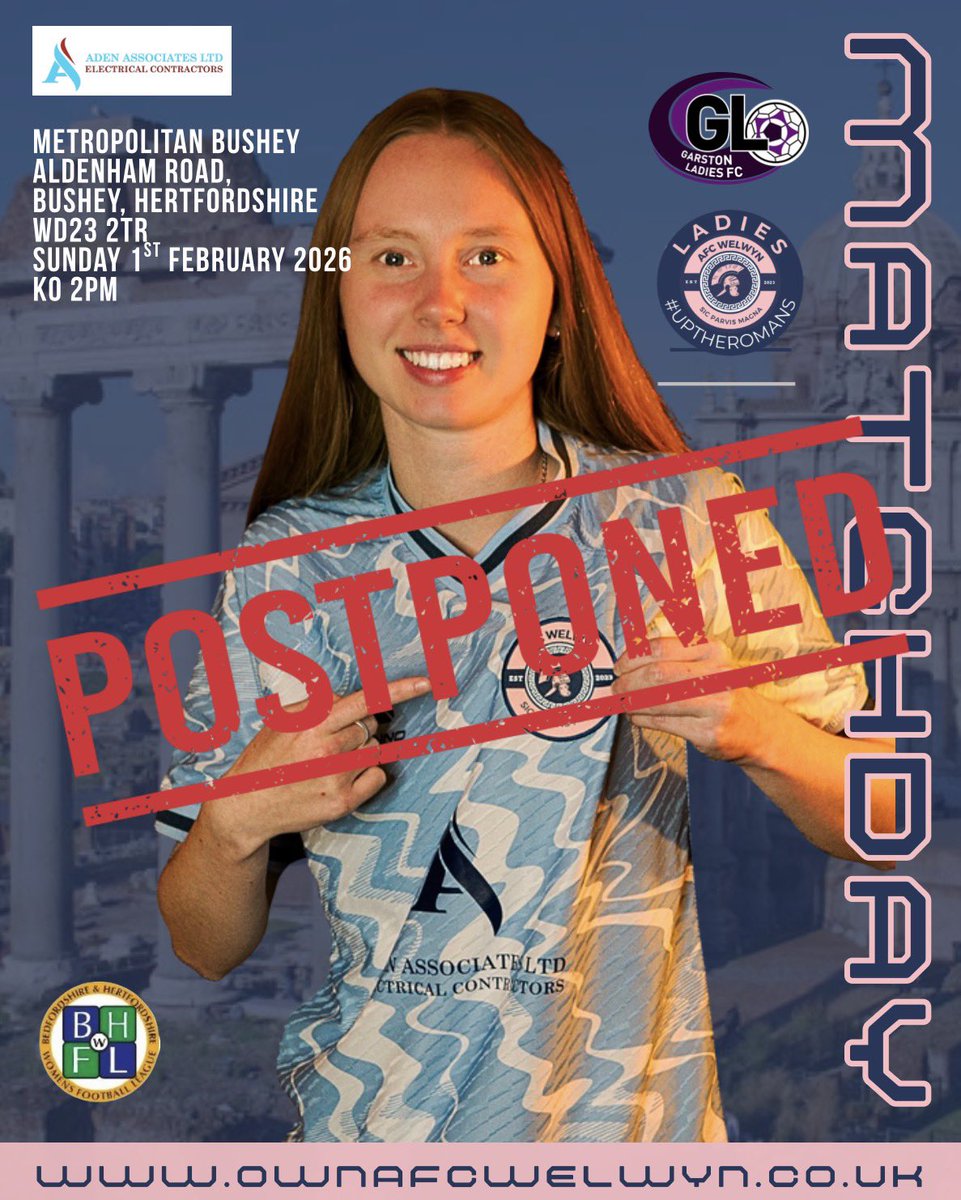 AFCWelwynLadies's tweet image. Game postponed. 

Pitch: 1 🌧️ Players: 0

#UpTheRomans #Waterlogged #afcwelwynladies #Raining