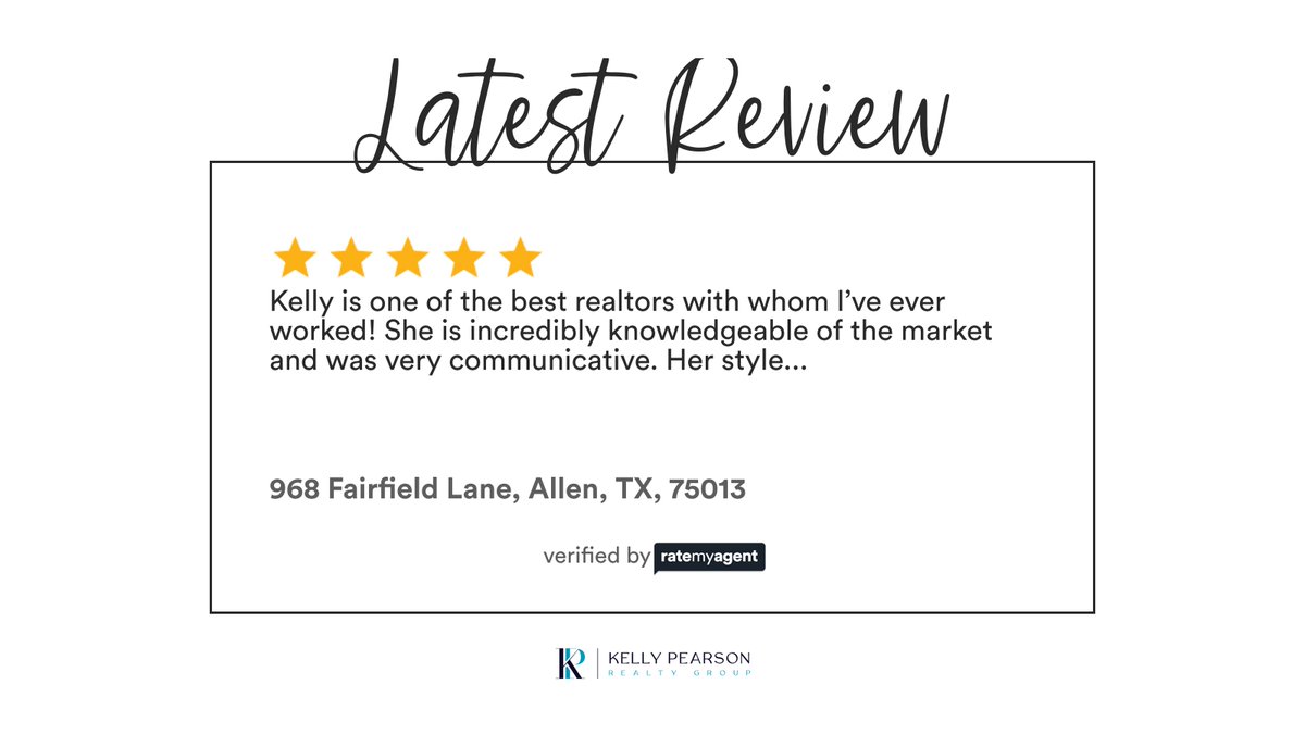 KellyJPearsonTX's tweet photo. Another happy client in Allen! Trey Hugley:  Thank you for letting us be part of your journey. 🏠
https://t.co/iSAHNNWsUx
Texas 0609012 https://t.co/ydtZGkqZ8u
