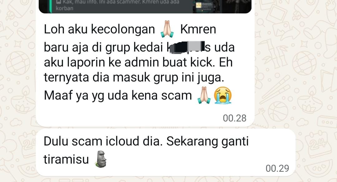 hati" guys dia nipu pake banyak motif,gak scam tiramisusu doang, semua sama dia dibuat senipu mungkin 😂😂