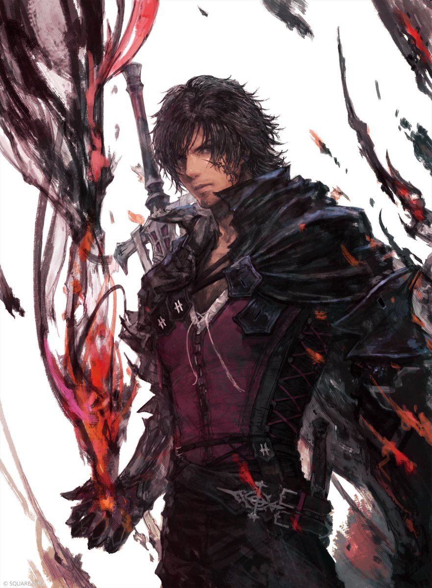 Clive Rosfield, illustrated by Final Fantasy XVI character designer Kazuya Takahashi for the FF Trading Card Game.