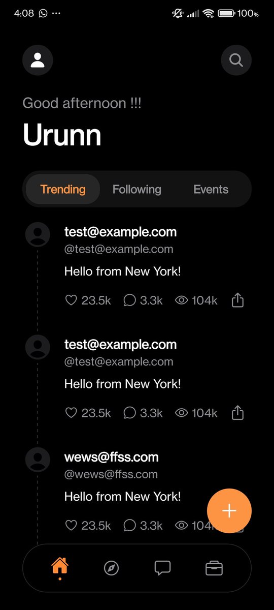 emonosaurus's tweet photo. So created a bit of frontend, signup page, username creation page and feedpage, connected with backend and fetched the posts, added light, dark and oled modes

PS- that urunn is an username https://t.co/2jlrYV9dgu
