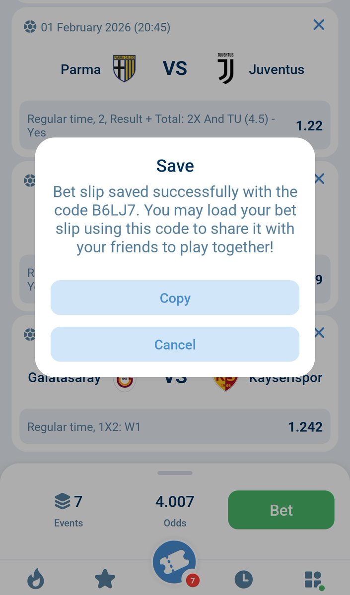 Daily_booom's tweet photo. 1XBET LOVERS 

4ODDS MAXBET 🔥 

Booking code 👉6BTJ7

No account yet 👉https://t.co/C3fjlgeqCo

Promo code 👉 1XTBOOM1 to get 200k welcome bonus
@MisturBets https://t.co/BB4WTK3Bb7
