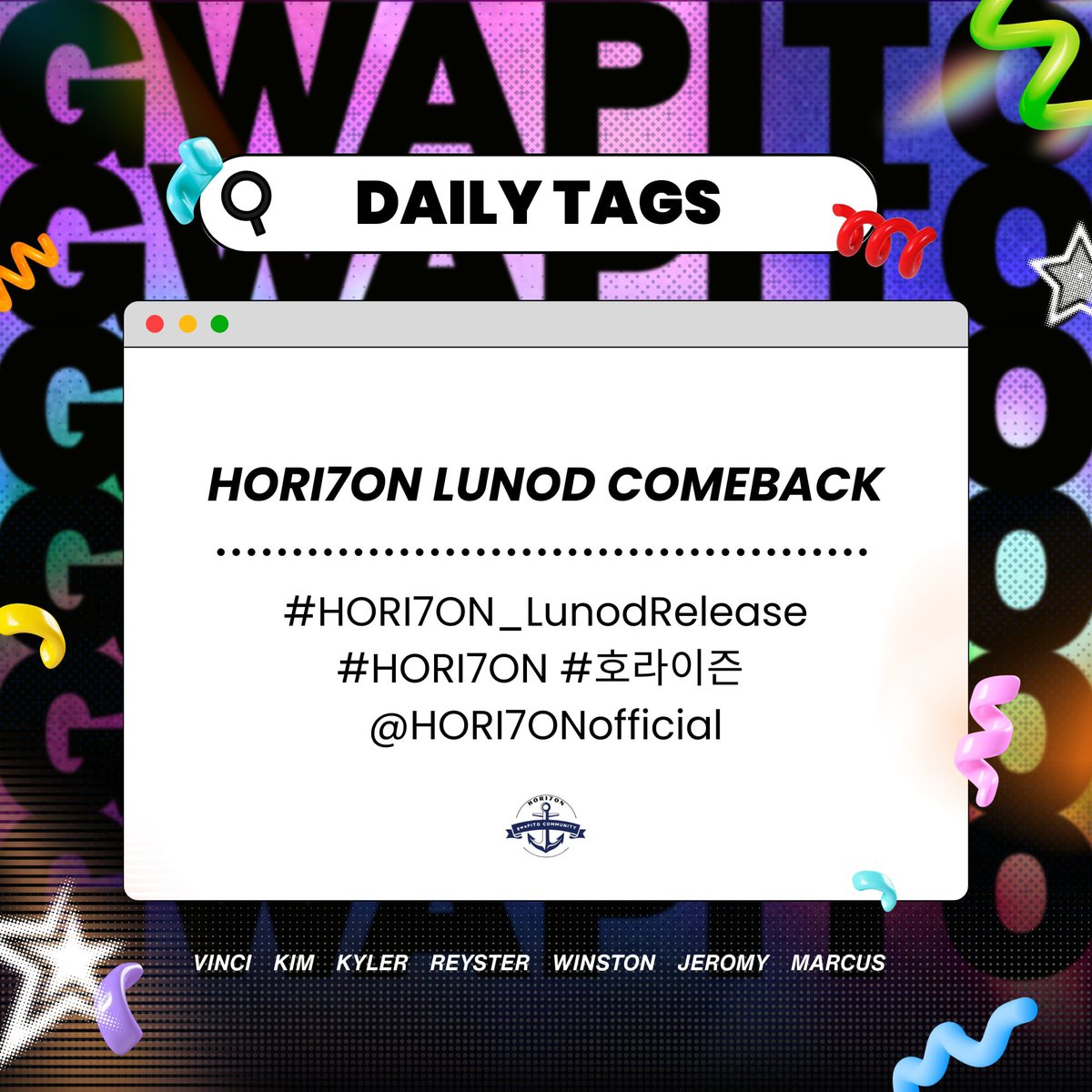 🚨 NEW SONG ALERT‼️

Drop your wildest theories, scream your excitement, and ride this wave together using our OFFICIAL TAGS:

HORI7ON LUNOD COMEBACK

#HORI7ON_LunodRelease
#HORI7ON #호라이즌 
<a href="/HORI7ONofficial/">HORI7ONofficial</a>