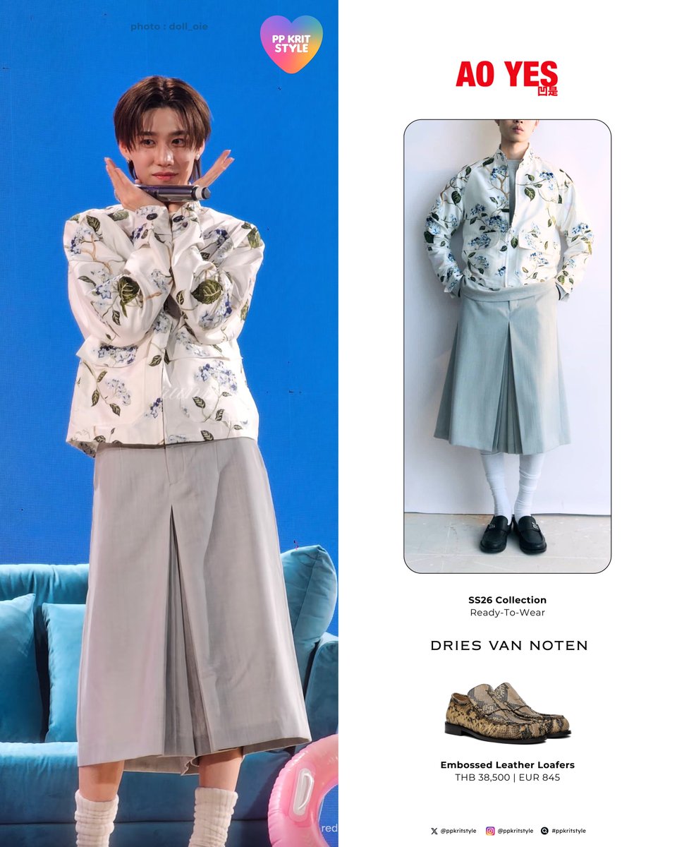 ppkritstyle's tweet photo. 〰️ @ppkritt for #THETIMEWESLOWDOWN_Guangzhou
#AOYES SS26 Collection ready-to-wear
#DriesVanNoten Embossed Leather Loafers
#PPKRIT_THETIMEWESLOWDOWN_FANSIGN
#PPKritt #PPKritEntertainment
#ppkritstyle https://t.co/OhJHFo7AAB