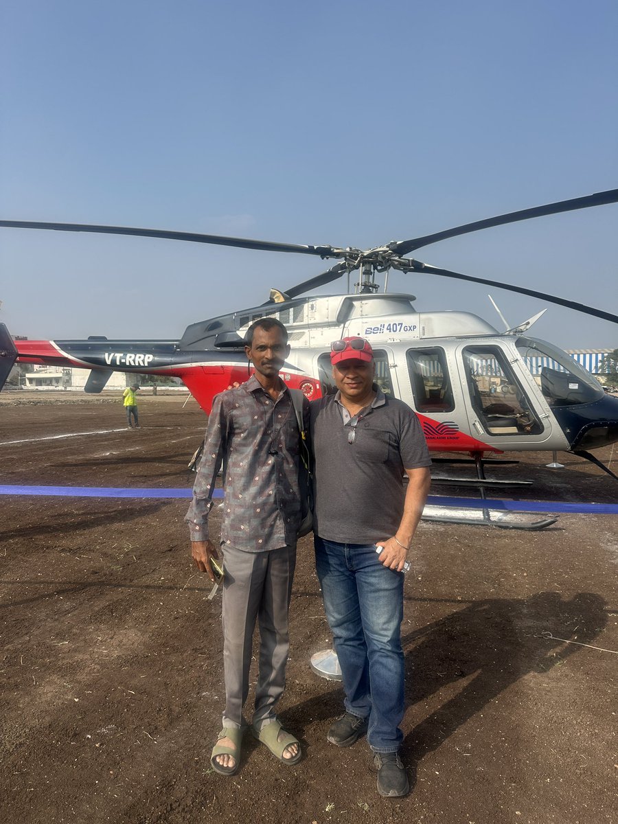 nitinwelde's tweet photo. - Meet Capt Gopal Bhosale , capt of swift desire @Olacabs 😀
- “ kuthe ahat tumhi ( where are you? I asked him ) 
- Sir , helicopter cha samor cha road var ahe ( I am on the road opposite the helicopter)
- “Ok ya helicopter barobar photo kadhu”I told him. 
- sir mala sodtil ka ( will they allow me ) he queried
- “ Arrey security la sanga Capt Nitin ni bolavle ahe ( tell security capt nitin has called ) 
- “ wah sir , lai bhari tumhi capt and mi bhi car cha captain 😀😀😎😎

- He is absolutely right , at the core of our individual responsibility “ we are there to ensure that our passengers have a safe journey. Both of  us must know our machines well. Both of us make efforts to make the journey enjoyable for our passengers.”

- Life is great when you are in tune with “ what you bring to table and for what purpose ( core level reflection  Q ).
- A wise man once said   “ you have to be comfortable with who you are and what you do. If you can be comfortable you are amazing awesome in your interactions “ 

Good Luck  Gopal , drive safe.