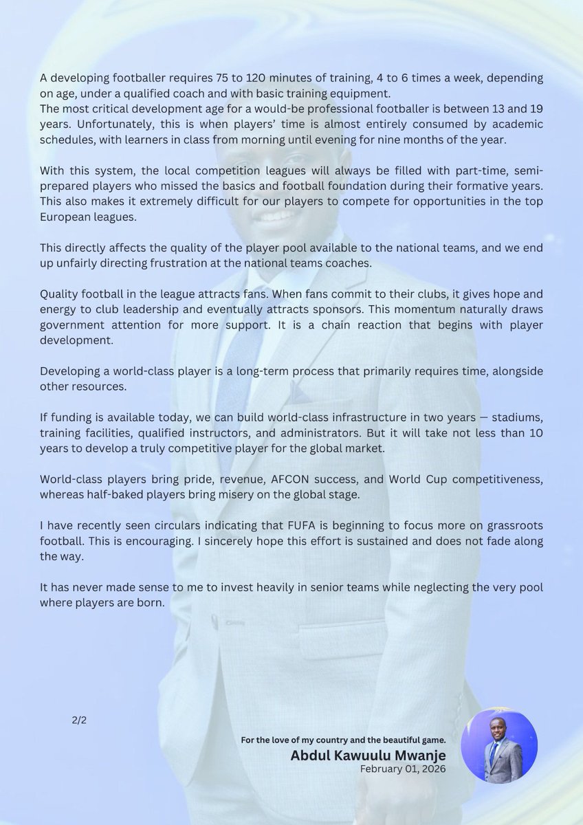 AbdulKawuulu's tweet photo. Why Uganda's football is progressing at a snail's Pace.

Find my honest view👇 https://t.co/9b1elQpoew