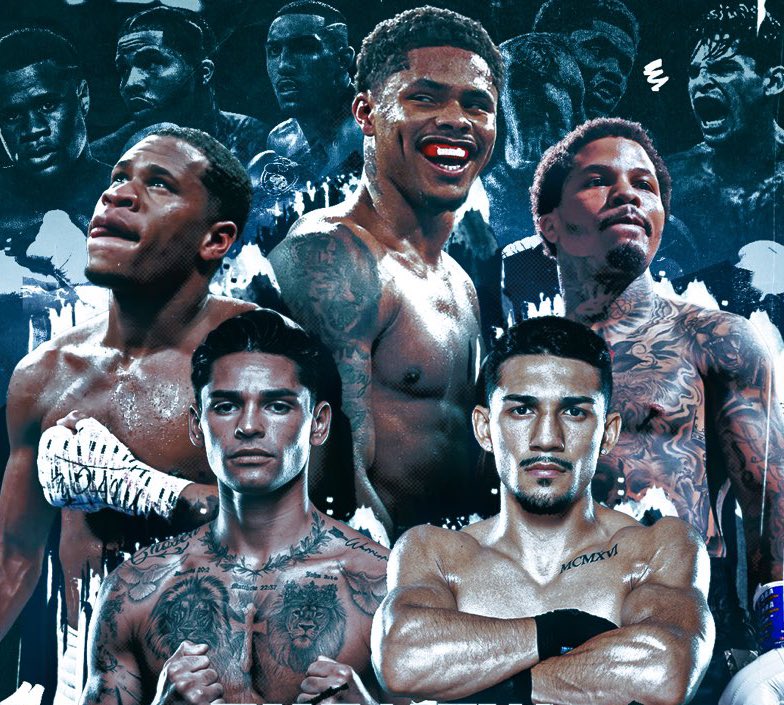 Ringside_Fracas's tweet photo. Rank these boxers:

Devin Haney
Shakur Stevenson
Gervonta Davis
Ryan Garcia
Teofimo Lopez

#TeofimoShakur #Boxing https://t.co/nuZs4AwAuW