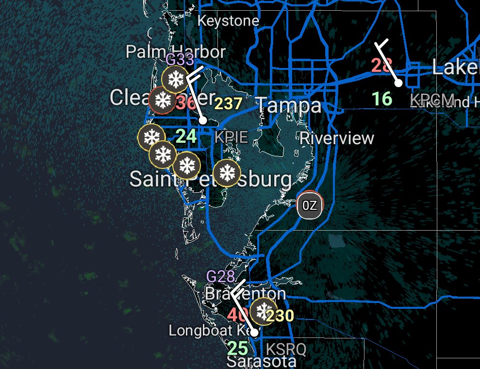 tropicalupdate's tweet photo. Snowflakes are being reported across west central Florida this early AM. Anyone out there looking or seeing? https://t.co/Vc4HJVV0vi