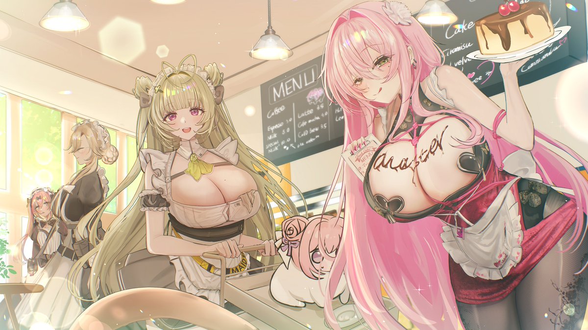 #NIKKE #NIKKEfanart
A holiday with maid for you ❤️