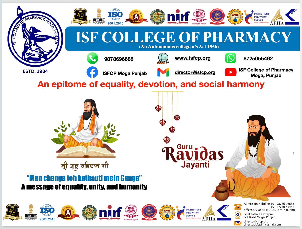 ISF College of Pharmacy Moga Punjab India tweet media
