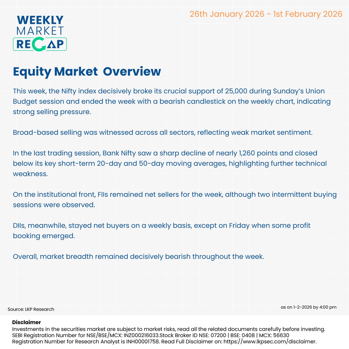 Here is a Weekly Market Recap!

#lkpsec #lkpsecuritiesltd #nifty50 #sensex #weeklymarketrecap #topgainers #toplosers #axisbank #adanienterprises #asianpaints #marutisuzukiindia #gold #crudeoill #usdinr #sharemarketindia