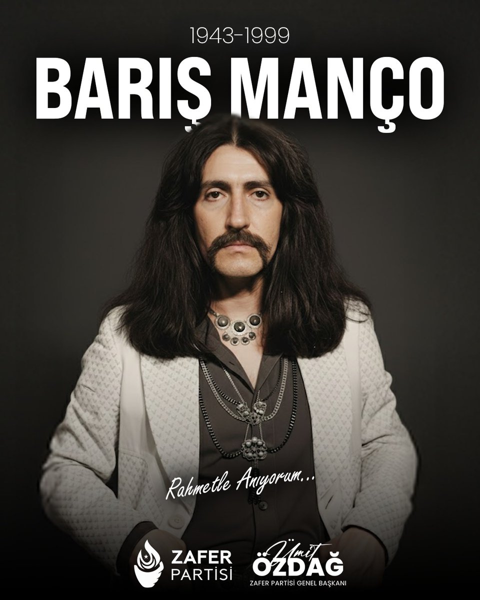 Aramızdan ayrılışının 27. yıl dönümünde Barış Manço'yu saygı ve rahmetle anıyorum.