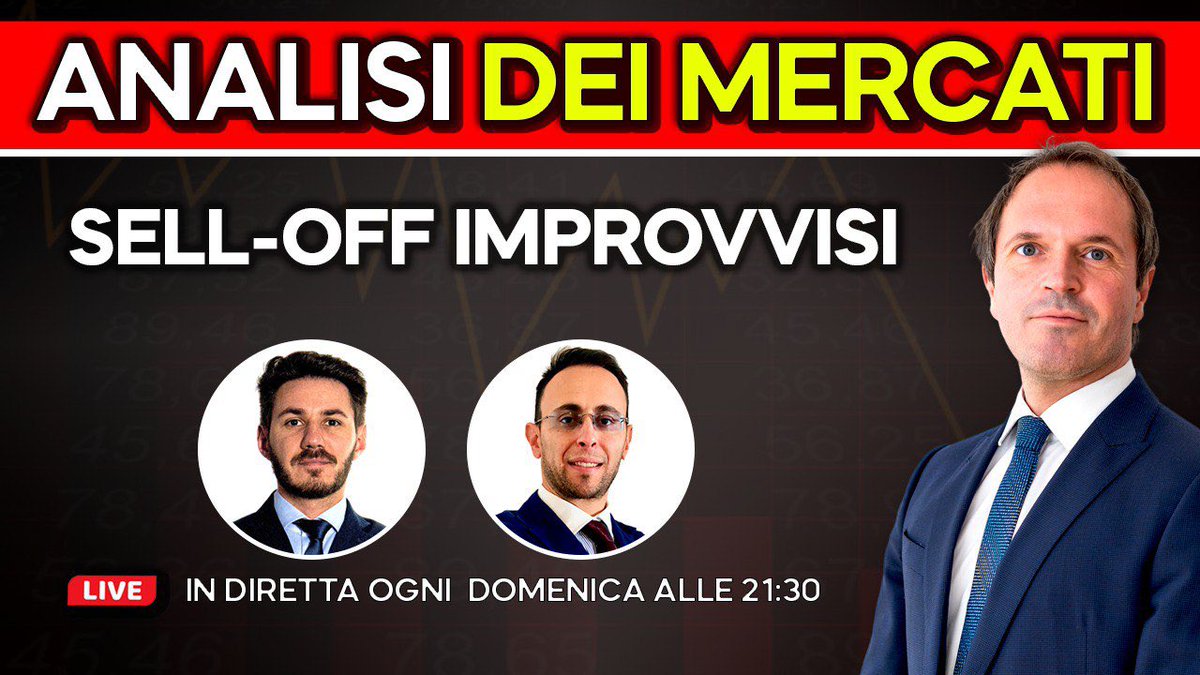 SELL OFF IMPROVVISI

Questa sera ore 21:30 in diretta - "Analisi Flash dei Mercati Finanziari" con il prof. Angelo Ciavarella, Francesco Cerulo e Giuseppe Roccasalvo 

Puoi già adesso attivare il promemoria cliccando qui:
youtube.com/watch?v=B77ENl…