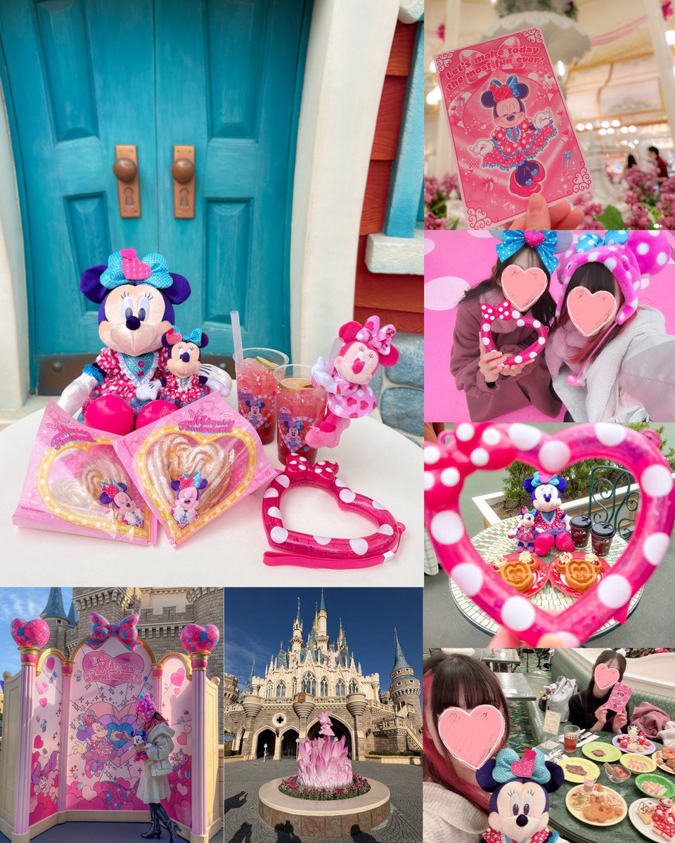 先日のミニパル🎀
城前DPAわりといい位置だったし、クラビもマジミュも両方当たって最高の1日だった🩷🩵
久しぶりに開園から閉園までがっつり遊んだけど、やりたいこと全部できたし、思い切ってホテル課金してよかったー！✨