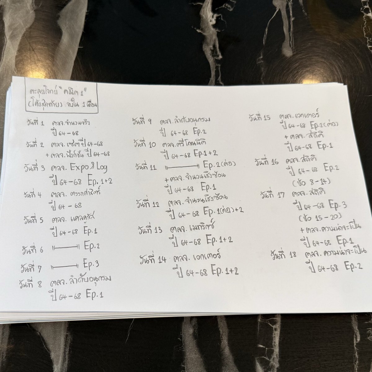 MATH_DRAFT's tweet image. Plan ตะลุยโจทย์
คณิต 1 (โค้งสุดท้าย)
จบได้ไม่ถึง 1 เดือน‼️

#คณิต1