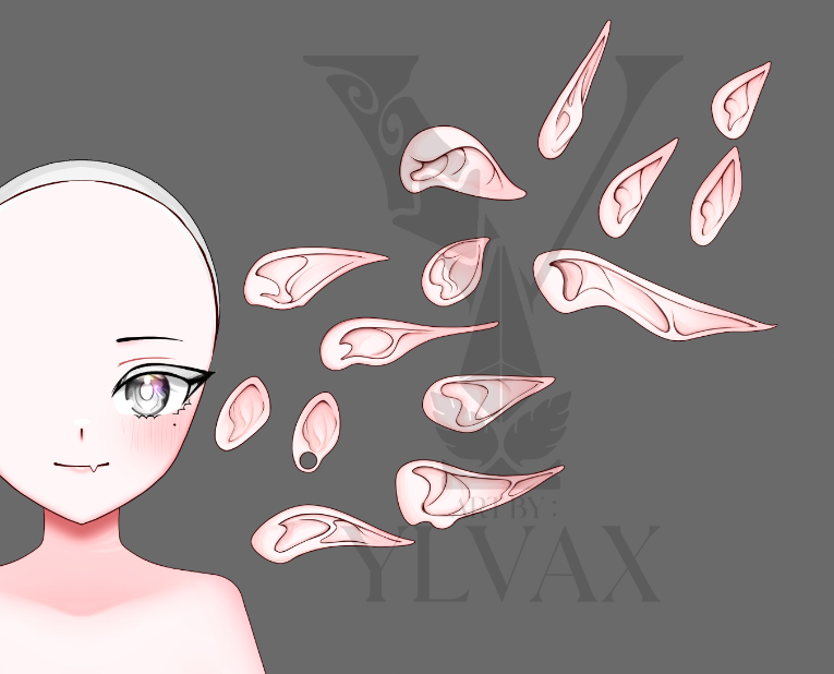 ylvaxx's tweet photo. I did more differents ears forms to the customizable model, now time to do more earrings XD
#comissions #vtubercomission #VGenComm #vtuber #Live2D #ENVtuber https://t.co/4hGuL9yyjJ