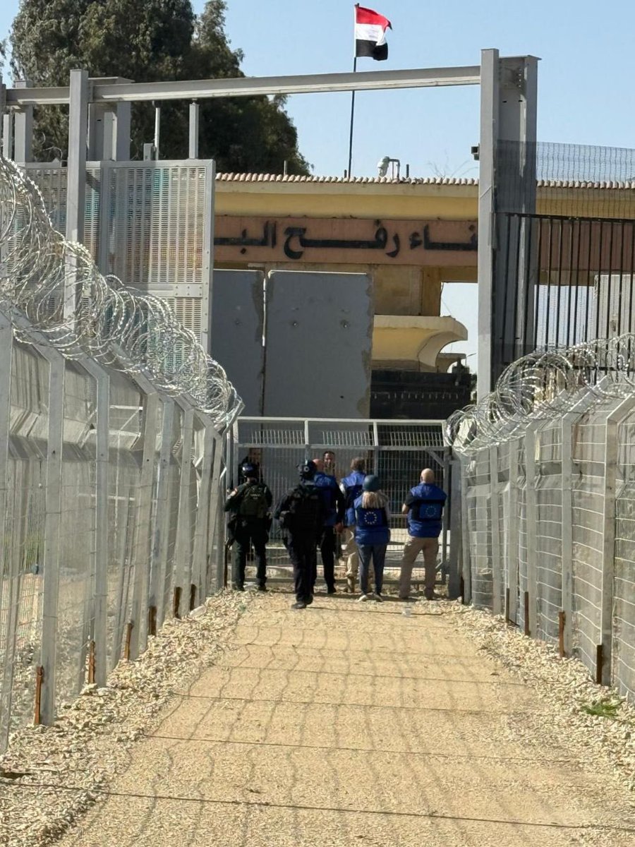 Israel is forcing Palestinians to walk through fenced pathways before reaching checkpoints, in preparation for crossing the Rafah Crossing out of Gaza.