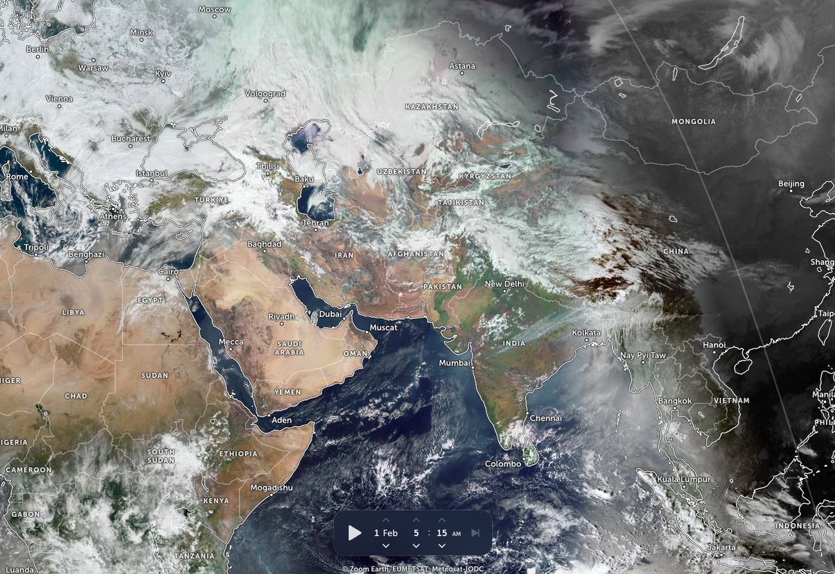 Rain &amp; mountain snow will continue from N #Afghanistan to #Uttarkhand through Monday. A new WD will spread rain &amp; mountain snow from #Turkey, #Syria, #Lebanon &amp; #Israel to #Iran Mon to Wed, then rain/mountain snow in Afghanistan, N &amp; W #Pakistan &amp; NW #India late week.