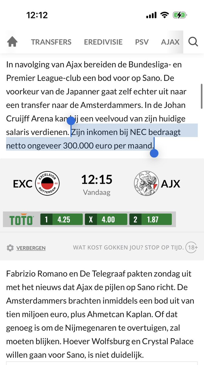 PGoenee's tweet photo. @VoetbalPrimeur lijkt me toch mooi salaris bij @necnijmegen en weinig reden voor arbitrage commissie @KNVB https://t.co/z3O3j8BzfP