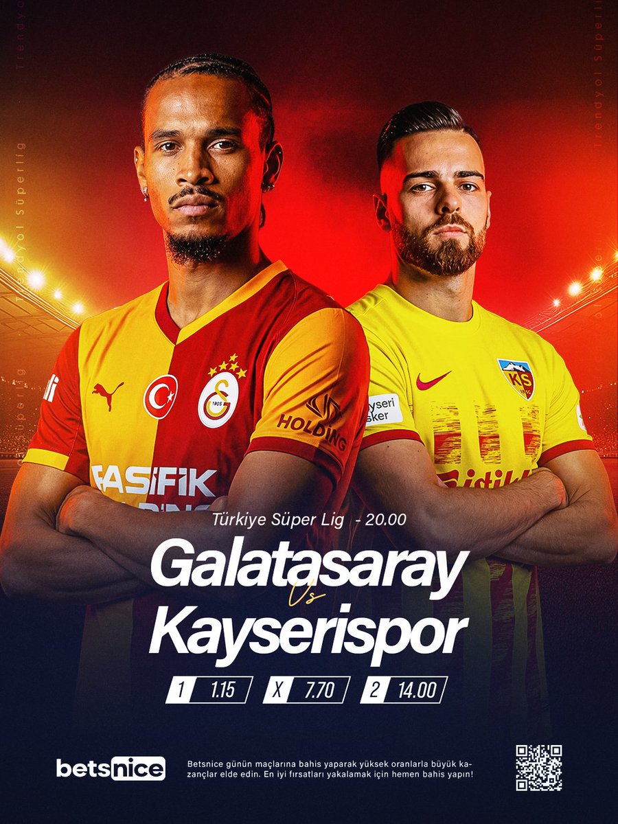 betsnice_bahis's tweet photo. ⚽️ NicePazar'da Günün Türkiye Süper Lig Maçı!

✅ Betsnice'ta yüksek oranlar ile anında kazan &amp; çek!

✅ %20 Anlık Spor Discount, Cash-out &amp; sınırsız kazanç Betsnice'ta!

#SüperLig #TrendyolSüperLig #TürkiyeSüperLig #Galatasaray #Kayserispor #GSvKYS #GS #maçoranları #betsnice https://t.co/QPyW6GcTGb