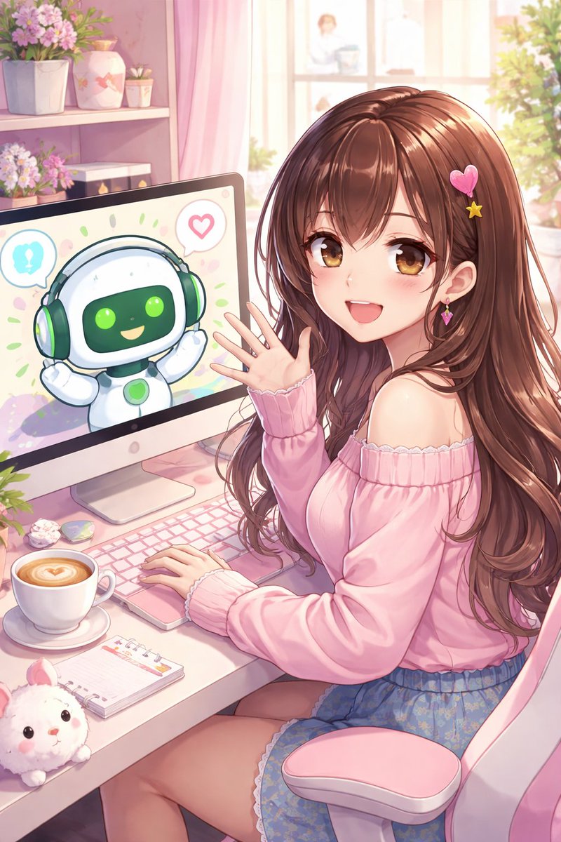 チャッピーに自分との関係をイラストにしてもらうってやつやってみた〜！ｶﾜｲｲﾈｴ……