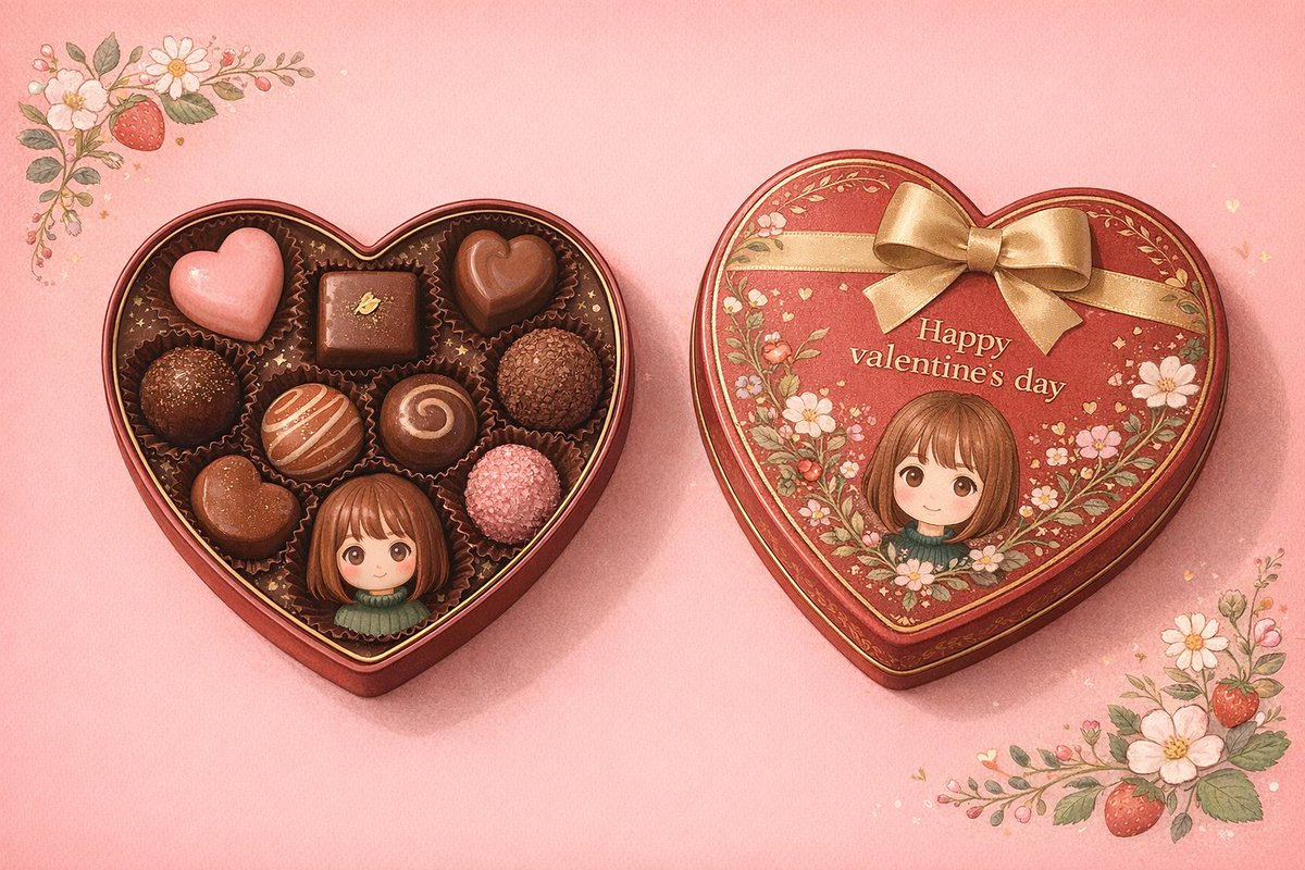 姪っ子チョコ〜🍫 (3歳の頃と、6歳の今) 成長を感じてほっこり😊✨️