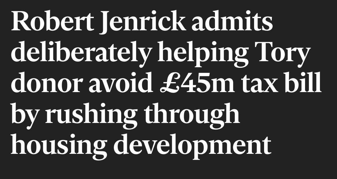 <a href="/RobertJenrick/">Robert Jenrick</a> Do you think they’ll rob as much money as you saved Dirty Dicky Desmond in tax? Not all thieves use hammers, eh, Bob. And perhaps if dodgy politicians like you didn’t help billionaires dodge tax, Britain wouldn’t be so broken. Just a thought 🤣🤣🤣🤣