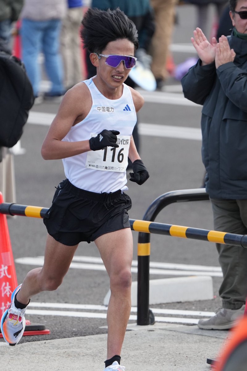 【大会結果】

📅 2026年2月1日（日）
🏟️ 第78回 丸亀国際ハーフマラソン
📍 四国化成MEGLIOスタジアム

—

🏃‍♂️ 中国電力

39位　#野村颯斗　1時間01分28秒
140位　#清野太成　1時間03分05秒
270位　#藤川拓也　1時間06分11秒　※ラストラン

—