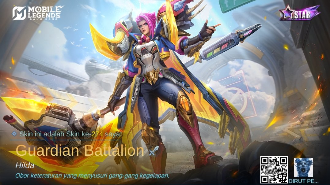amrantt_'s tweet photo. Saya baru saja mendapatkan Skin baru Guardian Battalion di Mobile Legends: Bang Bang! Ayo kita berhadapan melawan Player MOBA terbaik dunia bersama-sama! 
https://t.co/ASRIzvToxQ https://t.co/kaca16LOdn