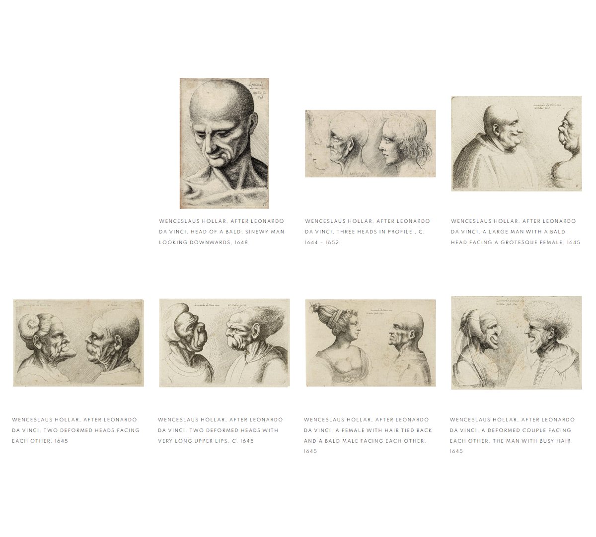 ColeccionMMoret's tweet photo. Hoy se clausura en Bruselas la última edición de @BrafaArtFair. La prestigiosa galería Colnaghi ha presentado un singular conjunto de 7 aguafuertes de cabezas grotescas grabados por Wenzel #Hollar a mediados del s. XVII a partir de los dibujos originales de Leonardo da Vinci...⤵️ https://t.co/GvlPLcZGUG