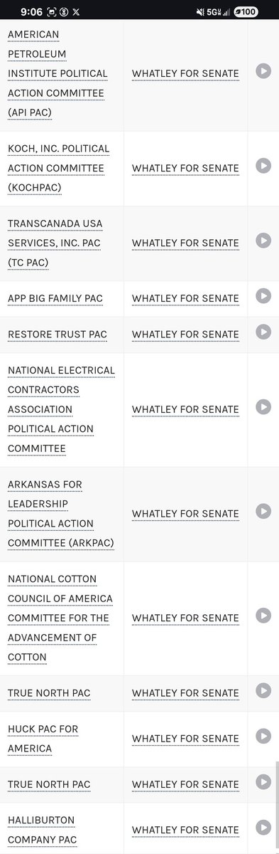 <a href="/dandinohill/">Dan Hill</a> That's why Whatley is running, the oil lobbyist  &amp; PAC money from all over the country.  Here's just a sample of Whatley's donors. Not many on from NC

He doesn't care about NC or our ppl. He doesn't answer questions &amp; refuses to debate ANY of the other 6 republicans running.