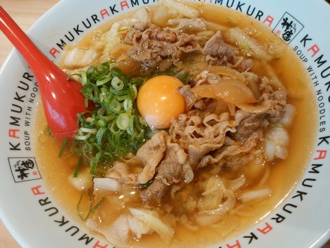 robot_man_'s tweet photo. どうとんぼり神座なんば店@大阪市中央区：牛すき月見ラーメン￥1,040
https://t.co/AbkgLu43Iw https://t.co/0FcwvrThdu