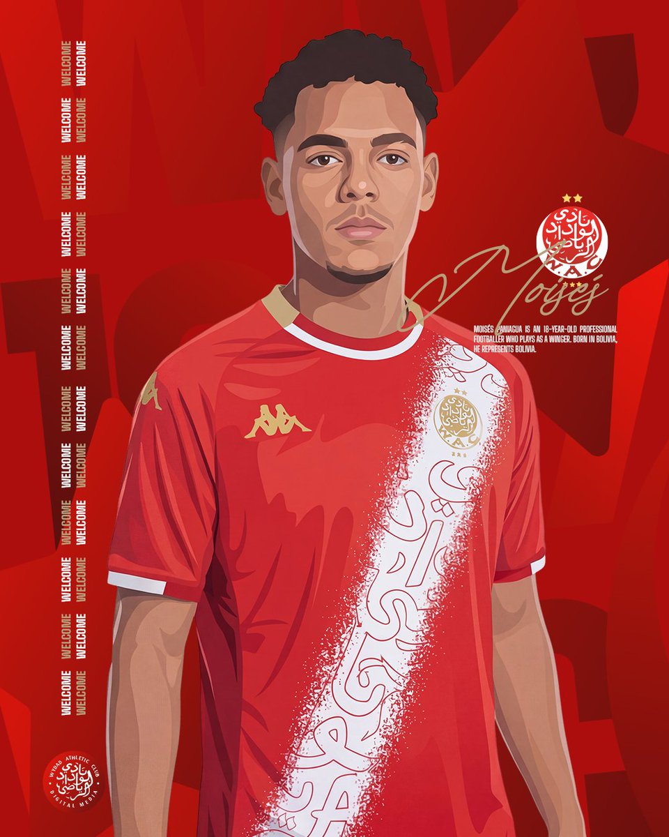 El delantero boliviano Moisés Paniagua debutó con el club Wydad Casablanca de Marruecos, ingresó a los 76 minutos en la derrota como visitantes 1 a 2 frente a Maniema Union del Congo, por la cuarta fecha de la Copa Confederaciones de equipos africanos.