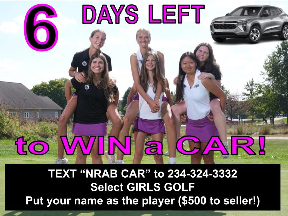 NRGirlsGolf's tweet photo. 6 Days Left! - If you need a player to list as the seller pick one of our 6 seniors:  Michaela Fletcher, Ava Grugle, Paige Hundady, Ali Kovalak, Chloe Lee, or Lilly Pastore! @NRAthletics @XGolfBroadviewH https://t.co/e6cHhjfwv0