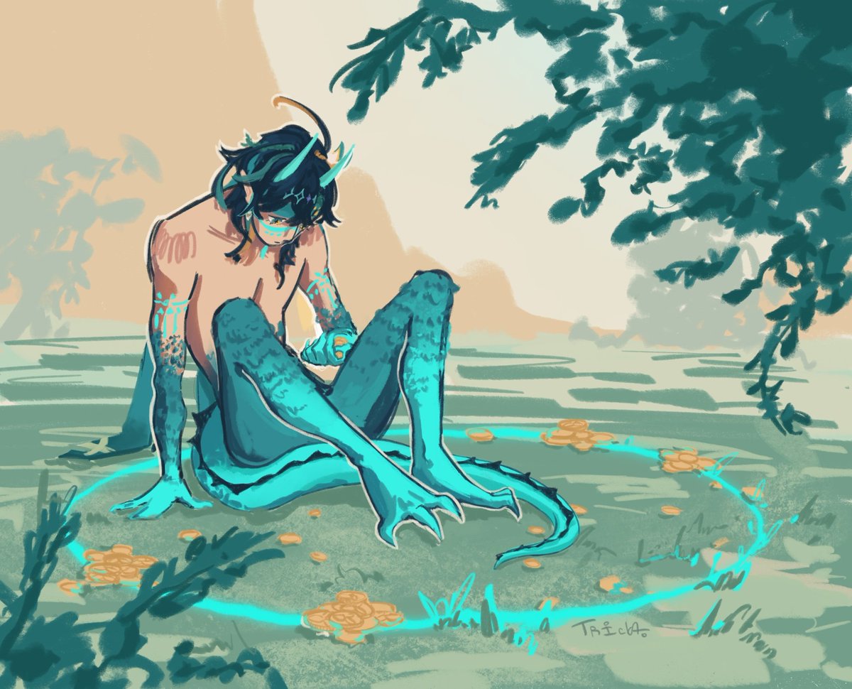 kinich but demon or idk. To summon him, you need to either give him a bag of mora or manage to shut up Ajaw!

#GenshinImpact #Kinich