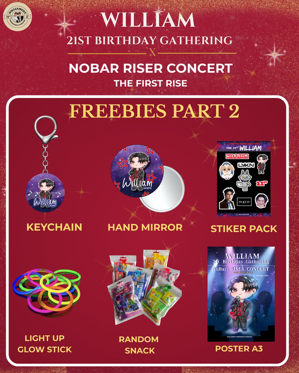 🎉WILLIAM 21ST BIRTHDAY GATHERING X NOBAR RISER CONCERT : THE FIRST RISE 🎉

✨🎁FREEBIES ALERT PART 2🎁✨

Look at these cuties 👀✨ freebies preview part 2! 

design chibi &amp; Freebies by  <a href="/d_flashz/">Dewww</a> &amp; <a href="/thuukthuukstuff/">Thuuk-Thuuk Stuffs</a> 
😍

#williamjkp #WilliamEst 
#RISERCONCERT