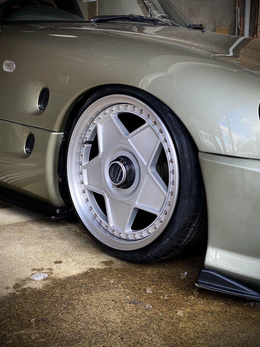 tammi_ea11r's tweet photo. NEW WHEELに仕様変更！！
AUTO STRADA MODENA 

Front 16inch 7J +34
Rear 17inch 7J +44

せっかく履いたのに大雪のせいで家からほぼ出せない・・・。 https://t.co/W1VyKKCUNS
