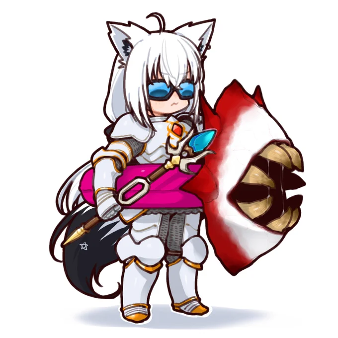 #絵フブキ #ホロテラリア FBKのpart3までのとっ散らかったコーデ好きだったという絵です 透過差分は一応返信欄に置いておきます↓