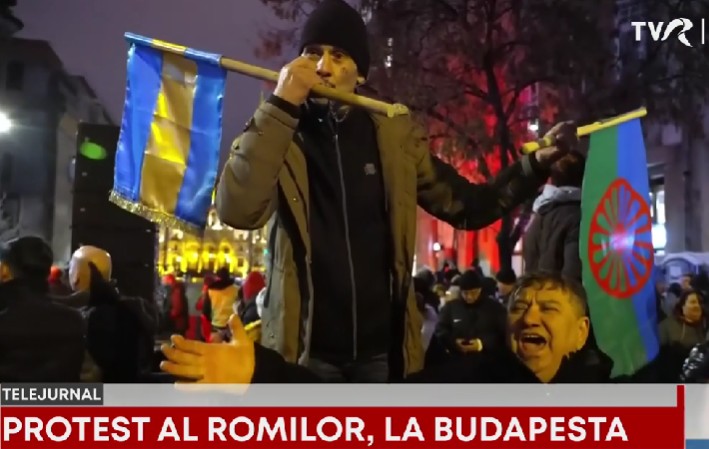 Protest al romilor la Budapesta, revoltați de declarațiile rasiste ale ministrului Transportului  tvrinfo.ro/protest-al-rom…